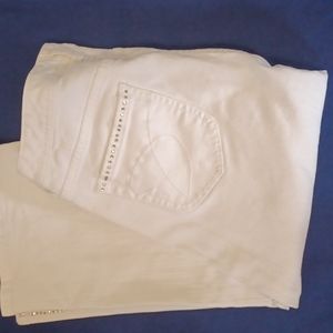 Chico's Platinum White Denim Capris Jeans